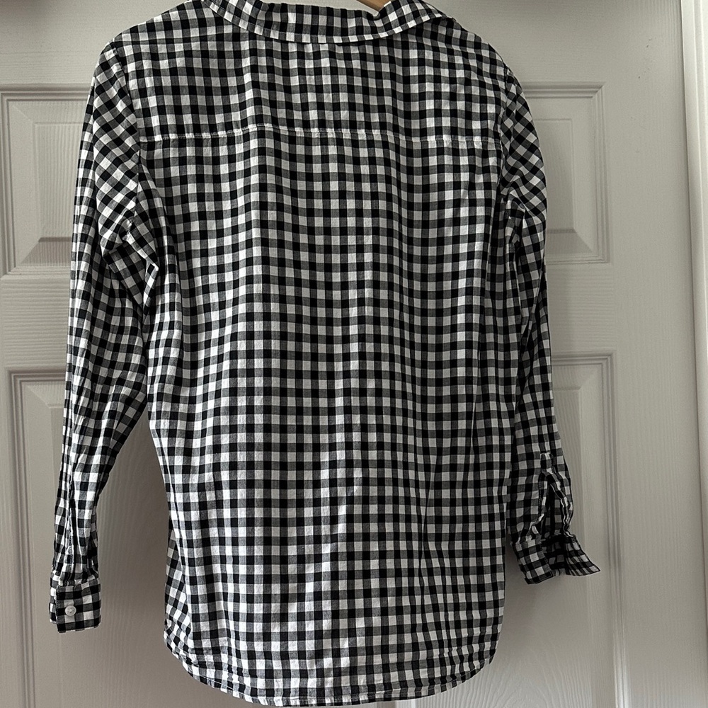 Olive & Oak Black and White Gingham Button Down Shirt - Picture 4 of 4